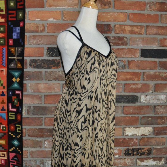 Temperley London Animal Print 100% Silk Maxi Dress Sleeveless Gown UK-6, US-2 - Picture 7 of 9